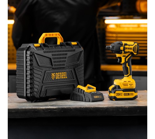 Гайковерт ударный аккумуляторный бесщет. CIWH-BL-20-350, Li-Ion, 20 В// Denzel