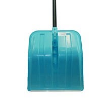 Лопата снегоуборочная 41х45 см, морозостойкий пластик, алюминевый черенок, бирюзовая Sturm!