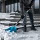 Лопата для уборки снега, полипропилен, 365х460х1500мм, алюминиевый черенок, ПВХ накладка, LUXE Palisad