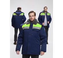 Куртка зимняя Бригада NEW (тк.Смесовая,210), т.синий/лимонный Куртка зимняя Бригада NEW (тк.Смесовая,210), т.синий/лимонный