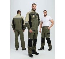 Костюм Формула-1 CH МВО (тк.Смесовая,240) брюки, хаки/черный/бежевый