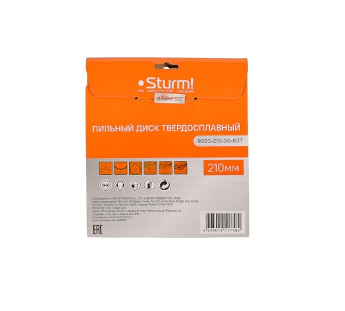 Диск пильный Sturm! 9020-210-30-60T Диск пильный Sturm! 9020-210-30-60T