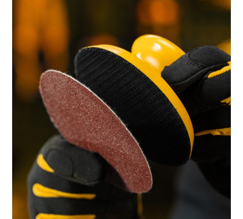 Брусок для шлифования, круглый, 125 мм, с "липучкой"// Denzel