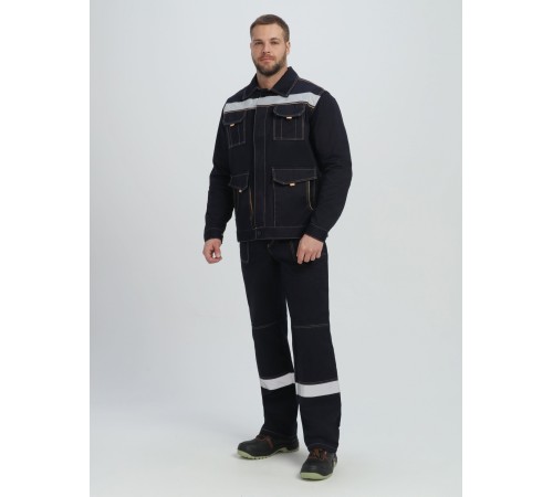 Костюм Троя IMP (тк.Саржа,320) п/к, т.синий/бежевый