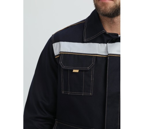 Костюм Троя IMP (тк.Саржа,320) п/к, т.синий/бежевый