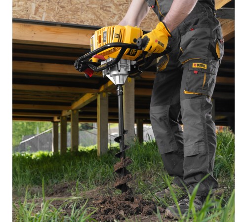 Мотобур DX-52, объём двигателя 52 см3, соединение 20 мм, без шнека Denzel