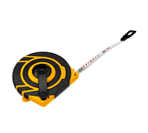 Рулетка геодезическая 30 м х 15 мм, закрытый корпус, фиберглассовая лента Denzel Рулетка геодезическая 30 м х 15 мм, закрытый корпус, фиберглассовая лента Denzel