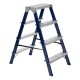 Стремянка двусторонняя 4 ступени, стальная, Сибртех