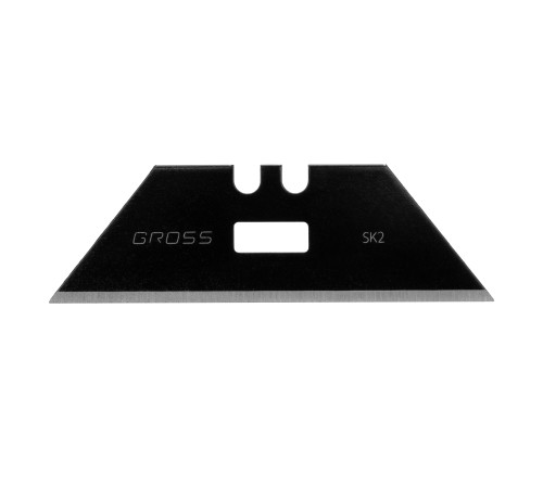Лезвия, 19 мм, SK2 Black, трапециевидные, выдвижной пластиковый пенал, 10 шт. Gross