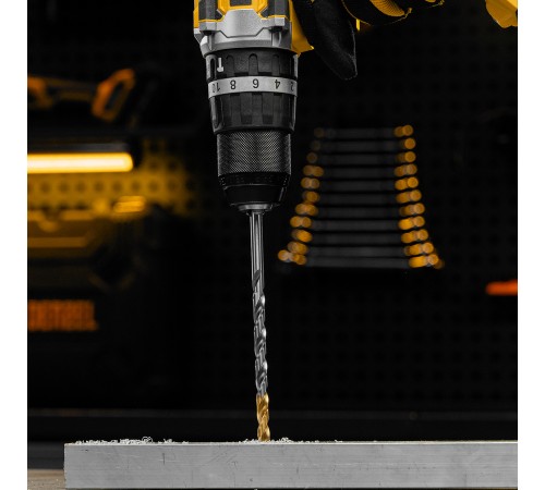 Сверло спиральное по металлу 7,5 х 156 мм, Р6М5, Golden Tip, удлиненное Denzel