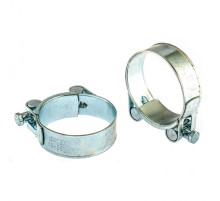 Хомуты металлические, силовые 56-59 мм, ширина 22 мм, шарнирный, W1, 2 шт Сибртех