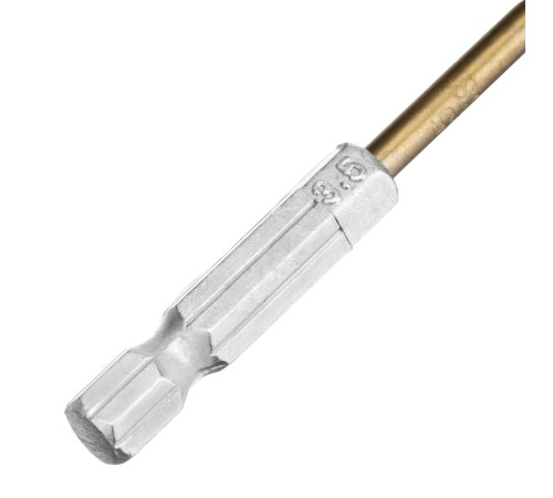 Сверло по металлу, 3.5 мм, HSS, нитридтитановое покрытие, шестигранный хвостовик Matrix