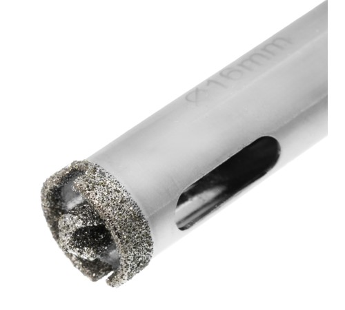 Сверло алмазное по керамограниту, 16 х 67 мм, трехгранный хвостовик Matrix