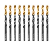 Сверло по металлу, 7 мм, HSS-Tin, Golden Tip, 10 шт. Denzel