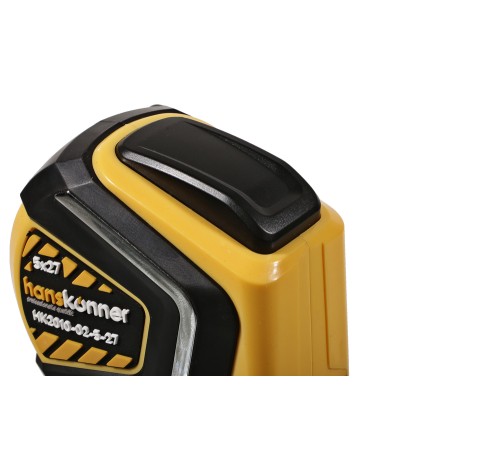 Рулетка 5x27мм, автостоп, двухстор., нейлон, супермощный магнит, Hanskonner