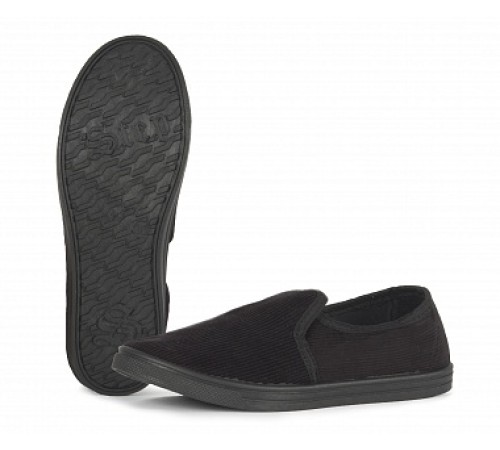 Тапочки вельветовые ПВХ, черные Тапочки вельветовые ПВХ, черные