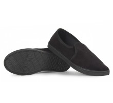 Тапочки вельветовые ПВХ, черные