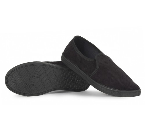 Тапочки вельветовые ПВХ, черные Тапочки вельветовые ПВХ, черные