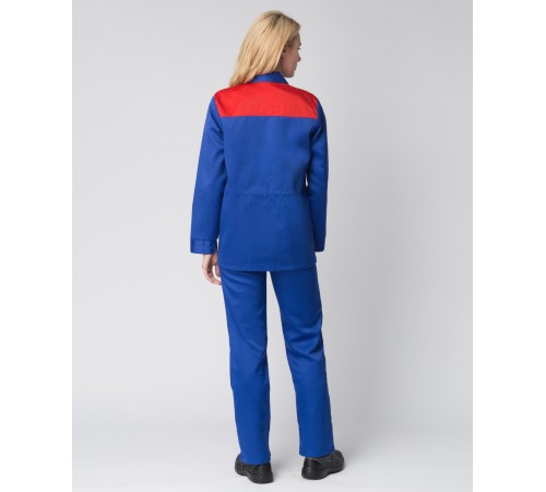 Костюм женский Передовик NEW (тк.Смесовая,210) брюки, васильковый/красный Костюм женский Передовик NEW (тк.Смесовая,210) брюки, васильковый/красный