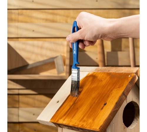 Кисть флейцевая для водных красок, 25 x 10 мм, смешанная щетина, пластиковая рукоятка, Matrix