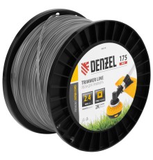 Леска для триммера двухкомпонентная квадрат, 2,4мм х 175м, на DIN катушке EXTRA CORD Denzel