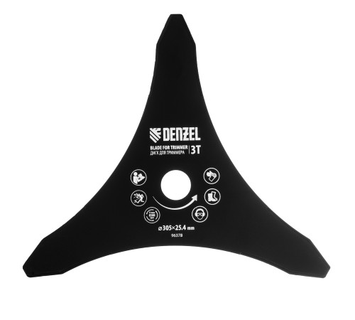 Диск для триммера , 305 х 25,4 3 лезвия// Denzel