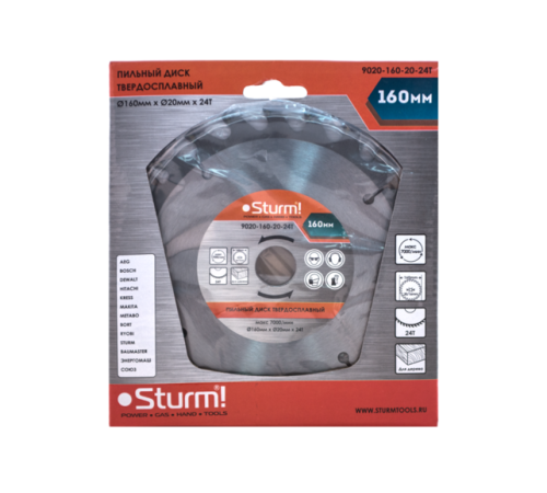 Диск пильный Sturm! 9020-160х20x24T Диск пильный Sturm! 9020-160х20x24T