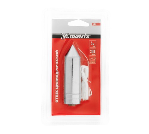 Отвес цилиндрический, 300 г, шнур 5 м Matrix