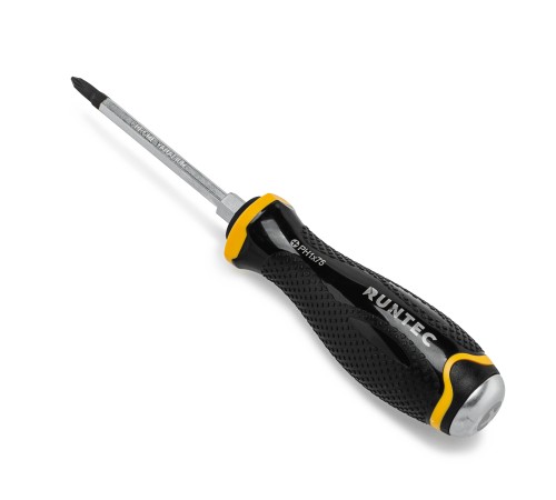 RUNTEC RT-SD3PH1x75 Отвертка RUNTEC PH1 x 75 мм CrV усиленная со сквозным стержнем RUNTEC RT-SD3PH1x75 Отвертка RUNTEC PH1 x 75 мм CrV усиленная со сквозным стержнем