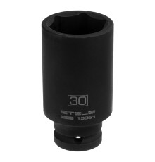 Головка ударная удлиненная шестигранная, 30 мм, 1/2, CrMo Stels