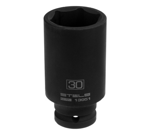 Головка ударная удлиненная шестигранная, 30 мм, 1/2, CrMo Stels