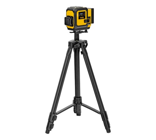 Лазерный уровень мультипризменный DLV-360-3T, 30 м, зеленый луч, Li-Ion 2,4 Aч, штатив  Denzel