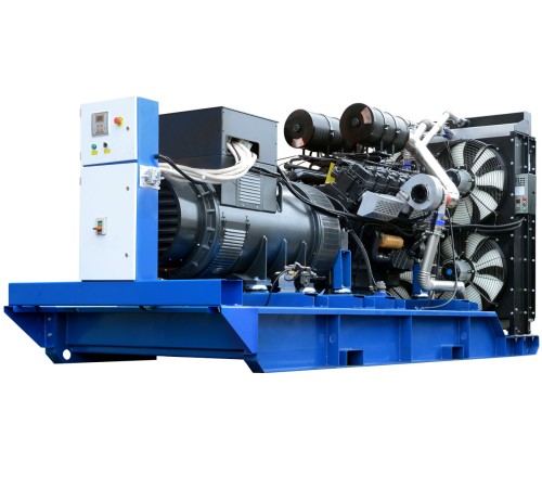 Дизельный генератор ТСС ЭД-600-Т400 АВР в погодозащитном кожухе на прицепе