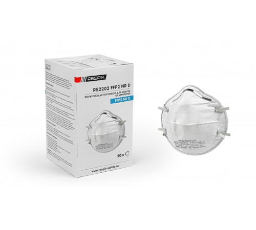 Респиратор чашеобразный RESPIK® RS2202 без клапана, FFP2 (20 шт) Респиратор чашеобразный RESPIK® RS2202 без клапана, FFP2 (20 шт)