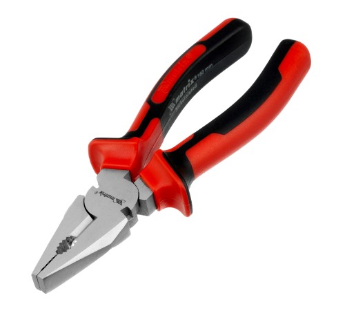 Плоскогубцы Nickel, 160 мм, никелированные, двухкомпонентные рукоятки Matrix