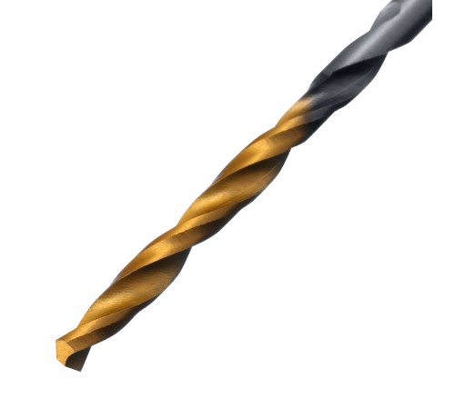 Сверло спиральное по металлу 2 x 49 мм, Р6М5, Golden Tip , 2шт. Denzel