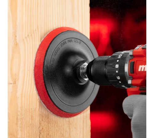 Насадка для дрели и УШМ с липучкой, 125 мм Matrix
