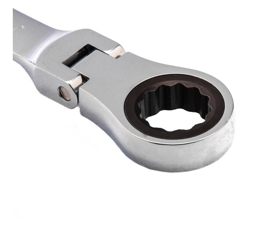 Ключ комбинированный трещоточный, 30 мм, CrV, шарнирный, зеркальный хром Matrix Ключ комбинированный трещоточный, 30 мм, CrV, шарнирный, зеркальный хром Matrix