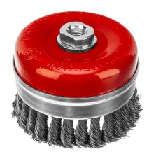 Щетка для УШМ Heavy Duty, 100 мм, М14, "чашка", крученая проволока 0.5 мм Matrix