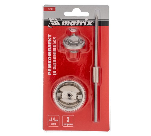 Комплект для краскораспылителя 57321 : сопло 1,4 мм, игла, форсунка// Matrix