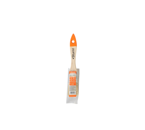 Кисть плоская "Практик" 1" (25мм), натуральная щетина, деревянная ручка, Sturm! PROMO