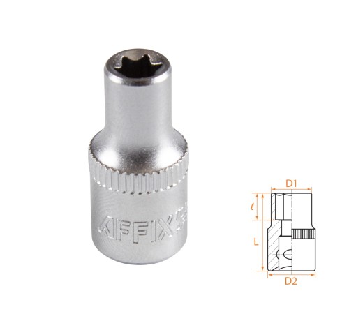 Головка торцевая TORX Е-стандарт 1/4", E6 AFFIX AF00023006