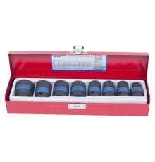 Набор ударных торцевых головок 1/2", шестигранные, 10-24 мм, 8 предметов KING TONY 4408MP