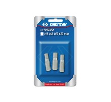 Набор вставок (бит) 1/4", Hex, 4, 5, 6 мм, 3 предмета KING TONY 1003MQ