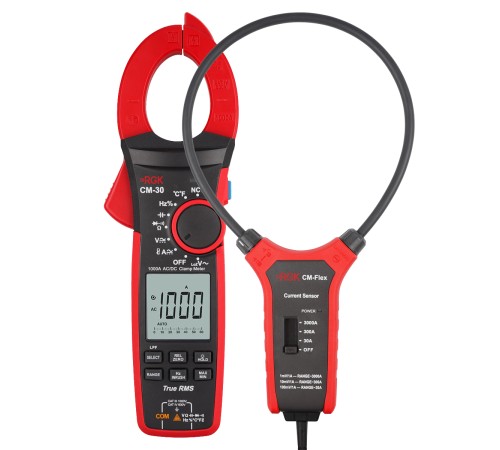 Токоизмерительные клещи RGK CM-30 с поверкой + Токовый датчик RGK CM-Flex