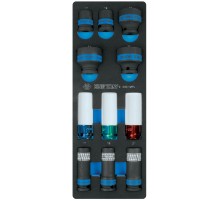 Набор ударных головок 1/2", ложемент, 11 предметов KING TONY 9-4401MPV