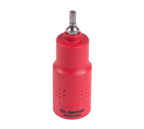 Насадка (бита) торцевая диэлектрическая 1/2", HEX, 4 мм, L = 75 мм KING TONY 4025VE04 Насадка (бита) торцевая диэлектрическая 1/2", HEX, 4 мм, L = 75 мм KING TONY 4025VE04