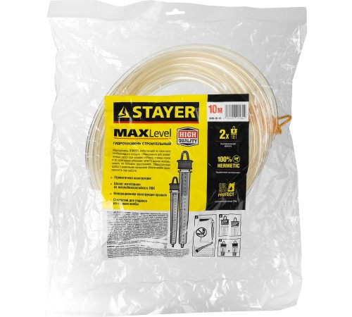 STAYER 10 м х 6 мм, гидроуровень строительный MAXLevel 3486-06-10 Master STAYER 10 м х 6 мм, гидроуровень строительный MAXLevel 3486-06-10 Master