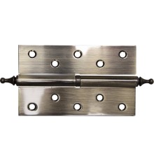 ЗУБР 125 х 75 х 2.5 мм, разъемная, правая, цвет старая латунь (AB), 2 ш, карточная петля (37605-125-5R)