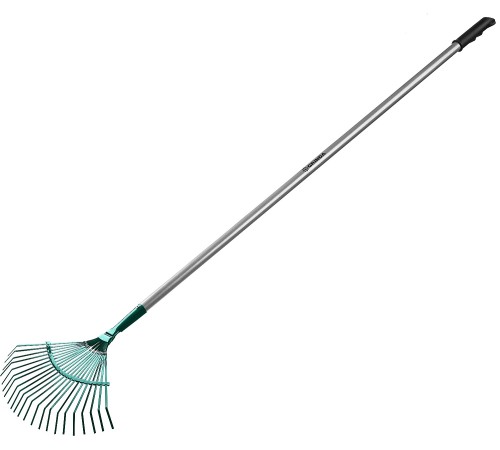 GRINDA PROLine 22 плоских зубца, грабли с алюминиевым черенком 39586